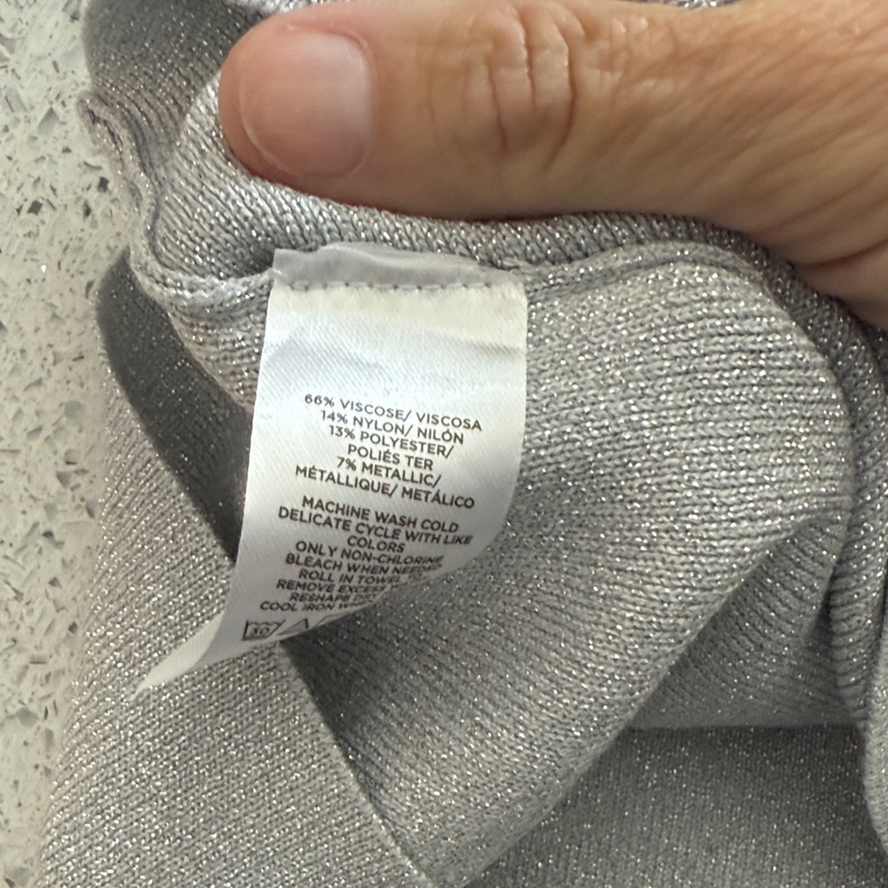 Ann Taylor Silver Cowl Neck Sweater - Picture 5 of 5